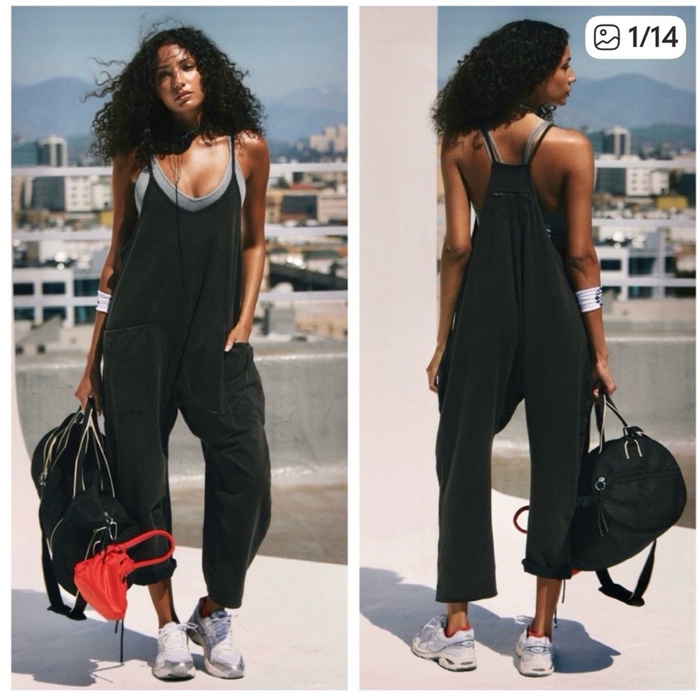 Feee people movement Stylish Charcoal Jumpsuit with Pockets